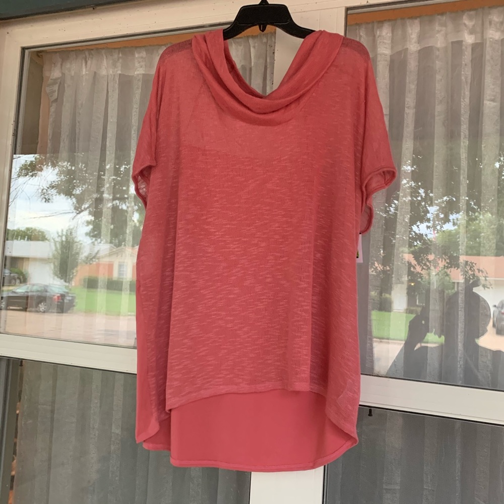 Xhilaration-Turleneck short sleeve knit top